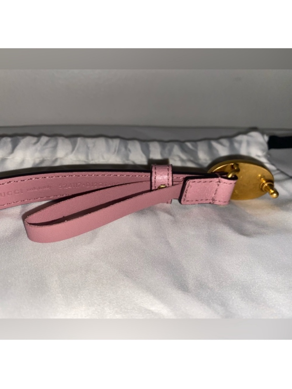 Gucci Pink Skinny Leather Belt - Picture 4 of 5